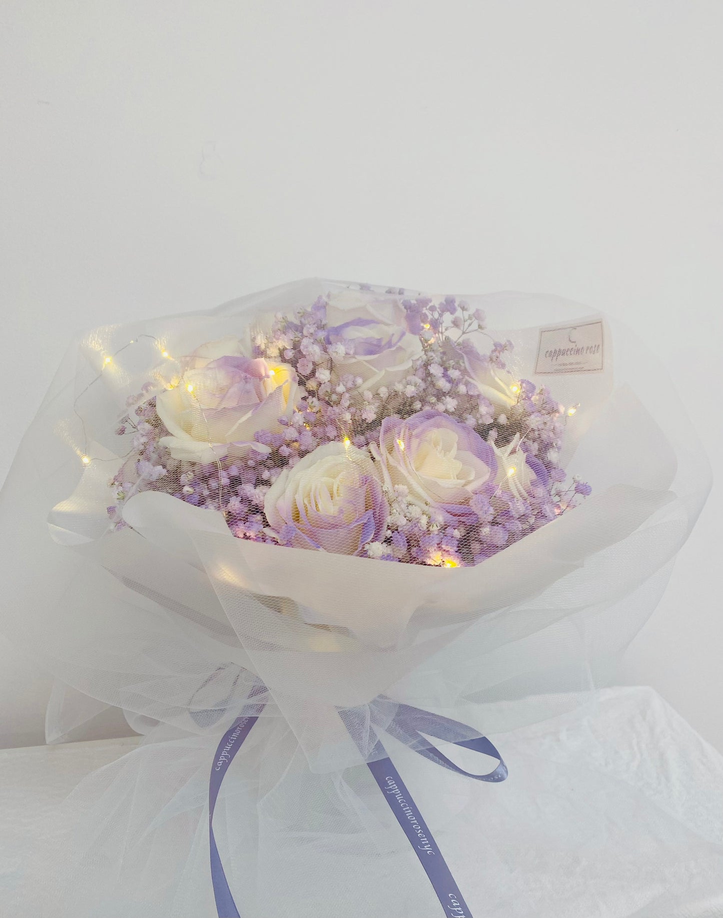 Stain lavender Rose with lavender baby's breath