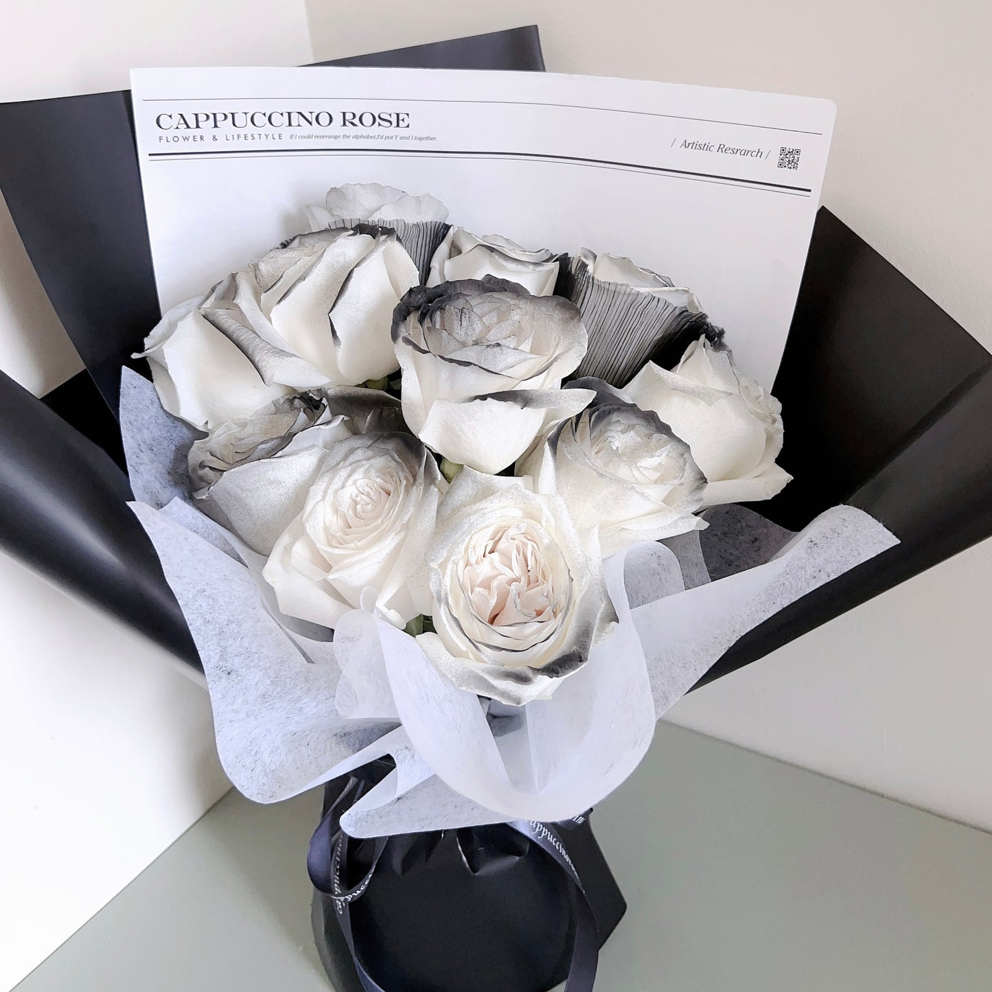 Black-white rose