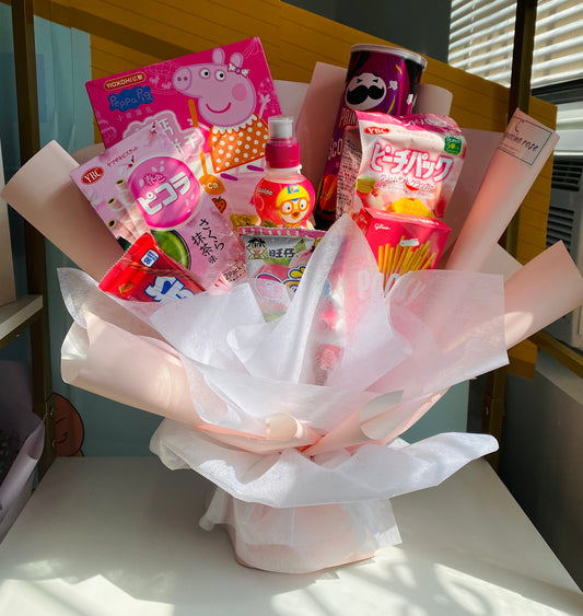 snack bouquet尽量找同色系零食随机购买