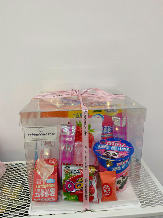 snack gift box按照色系随机搭配零食