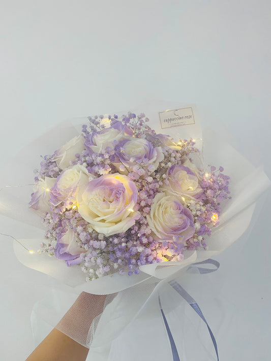 Stain lavender Rose with lavender baby's breath