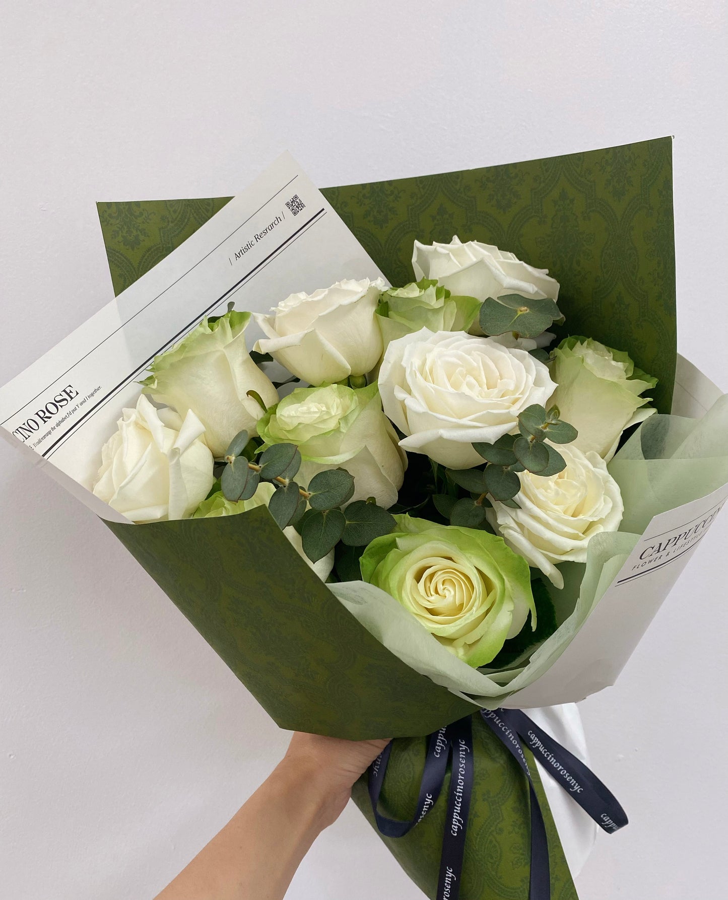 White&Green Rose