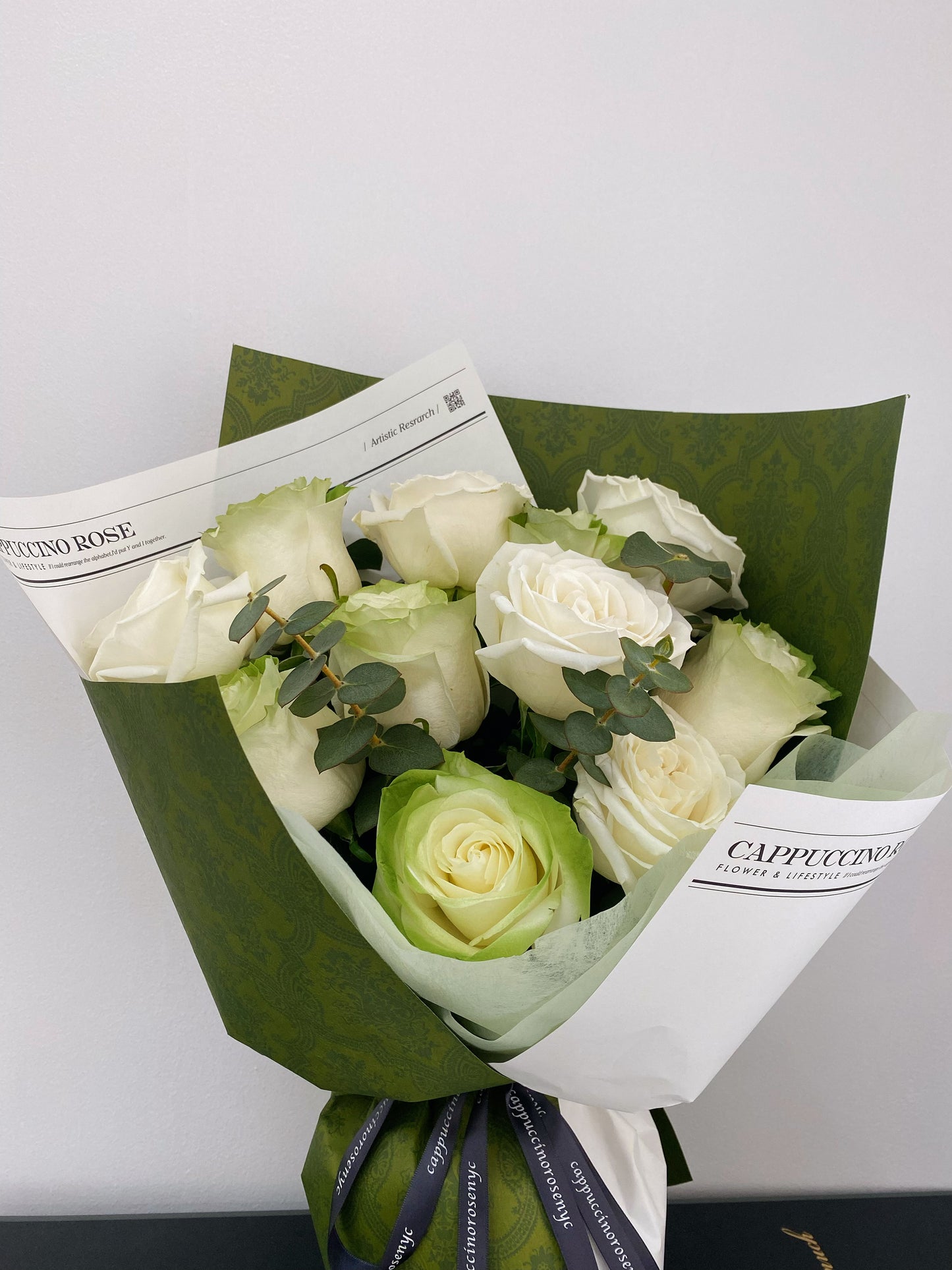 White&Green Rose