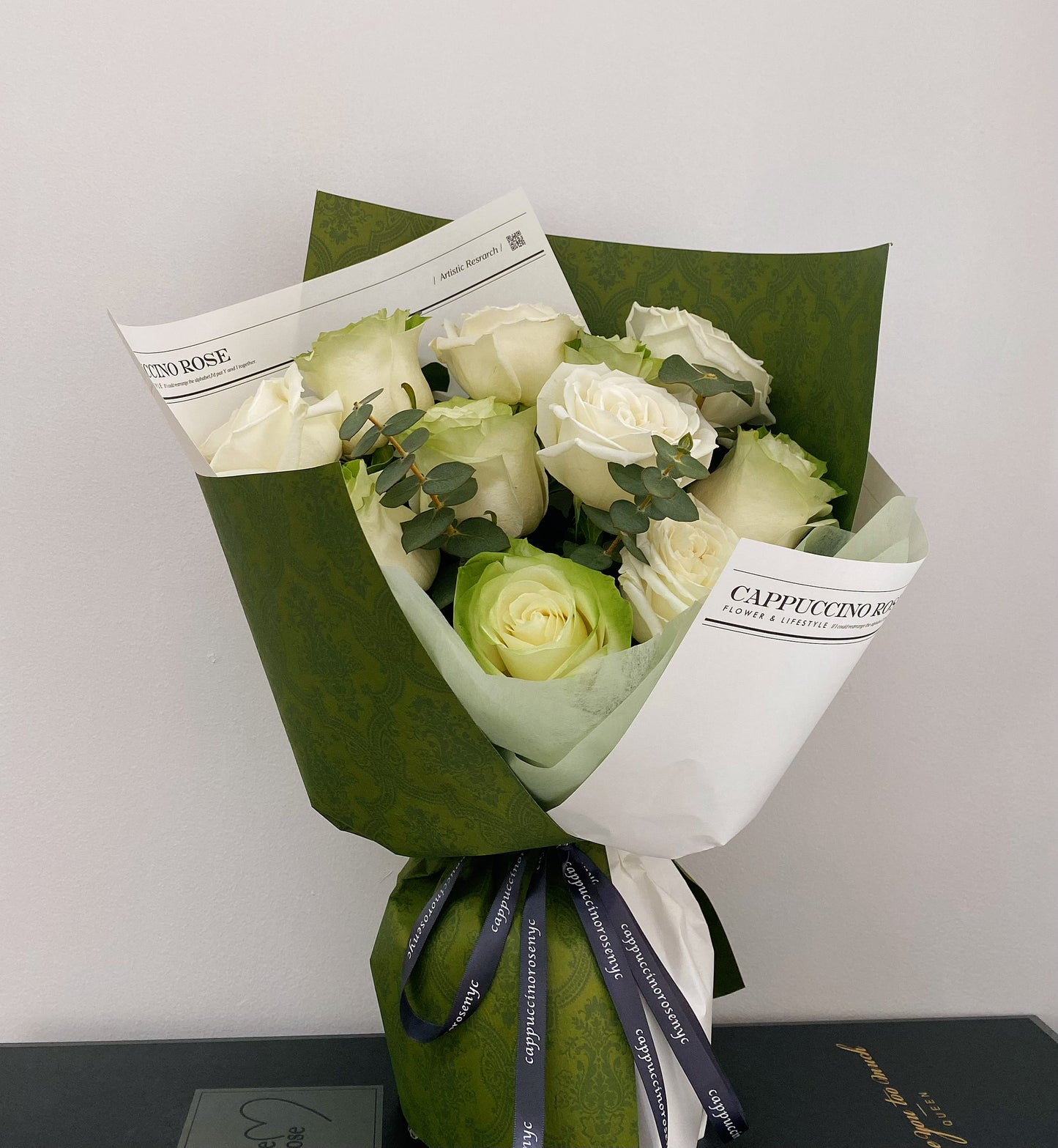 White&Green Rose