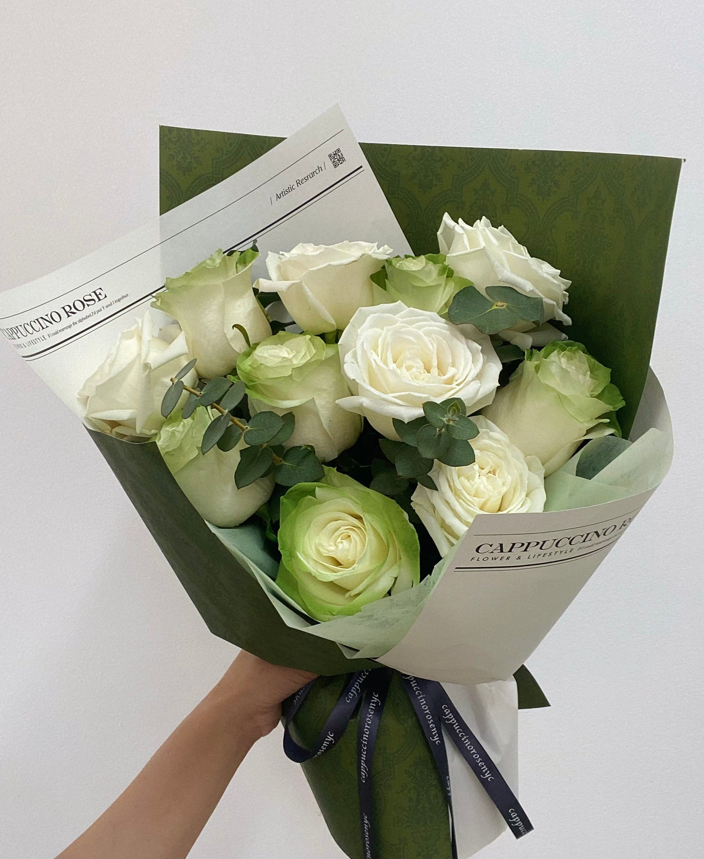 White&Green Rose